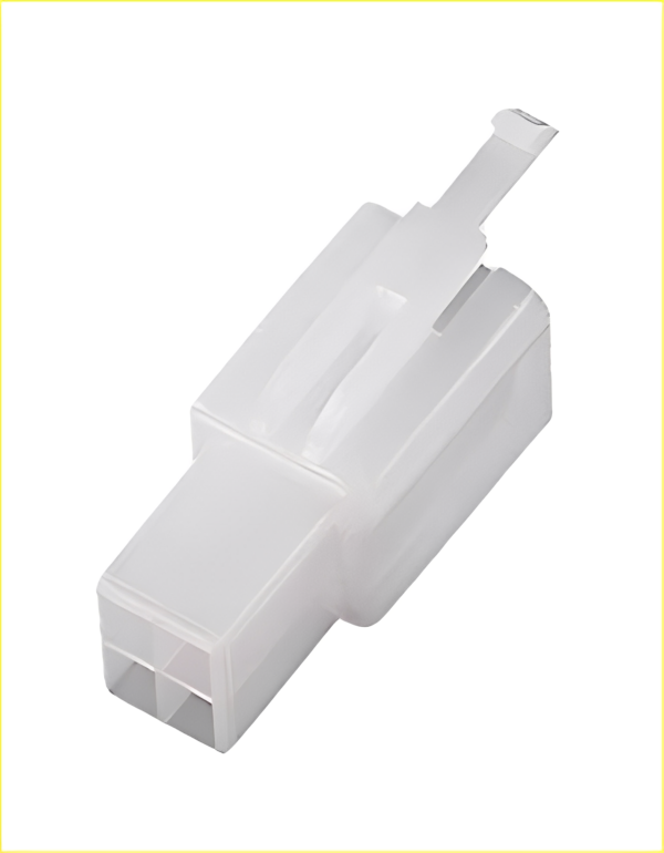 13209f31 ecdc 4173 a063 c3030fdaae4a white 4 terminal male 2.8mm connector housing. use with 2.8mm female terminals.